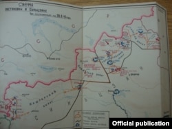 Советские операции в Восточном Туркестане в 1945 г. Карта – приложение к докладной записке Берии к Сталину, Молотову и Маленкову 5 сентября 1945 г. Документ из одного из архивов бывшего СССР любезно предоставлен Джамилем Гасанлы, автором книги "Синьцзян в орбите советской политики"