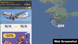 Маршрут полета Ту-204-300 по данным сервиса Flightradar