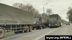 Российская военная техника в Крыму, март 2022 года