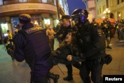 Задержания на протесте против мобилизации, Москва, 21 сентября