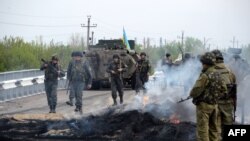 Slavyansk 2 may 2014. Ukrayna əsgərləri