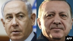 Türkiyə prezidenti Recep Tayyip Ərdoğan və Binyamin Netanyahu