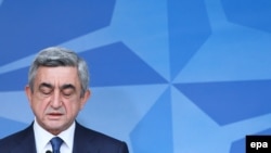 Serzh Sarkisian NATO qərargahında, 06 mart 2012