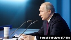 Владимир Путин на пресс-конференции в Москве, 20 декабря 2018 год